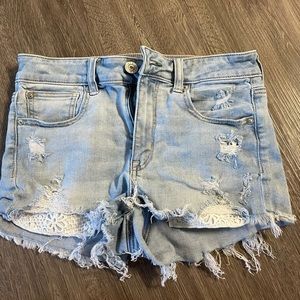 American Eagle high waisted jean shorts, size 6